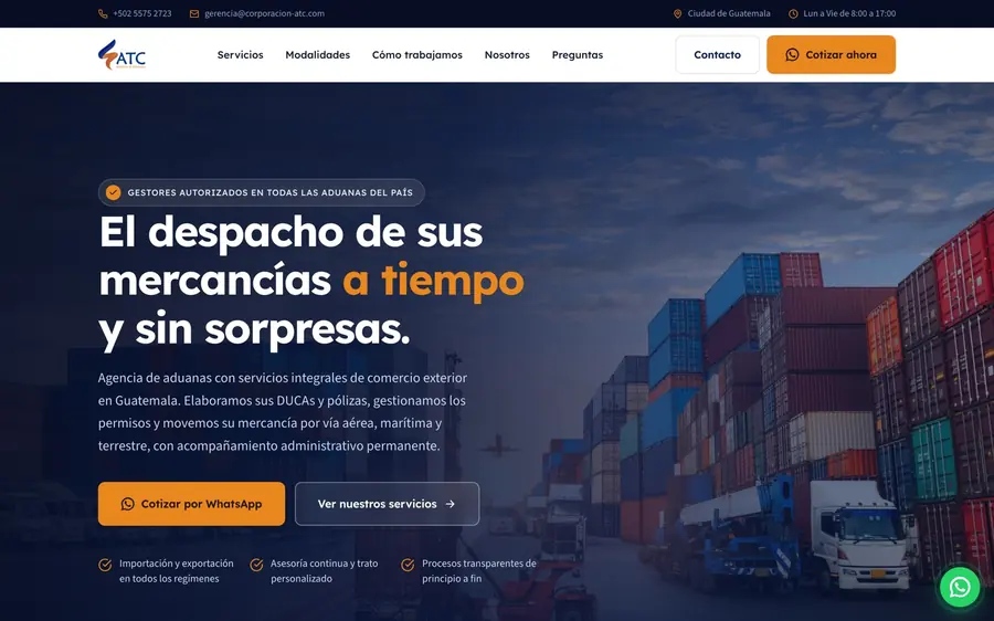 Sitio de la Agencia de Aduanas ATC
