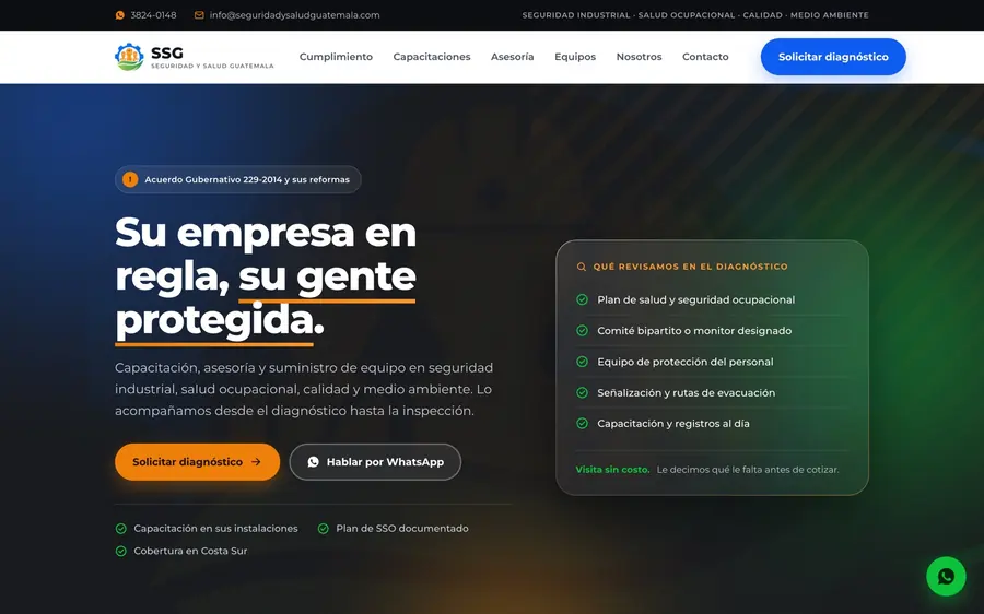 Sitio de Seguridad y Salud Guatemala